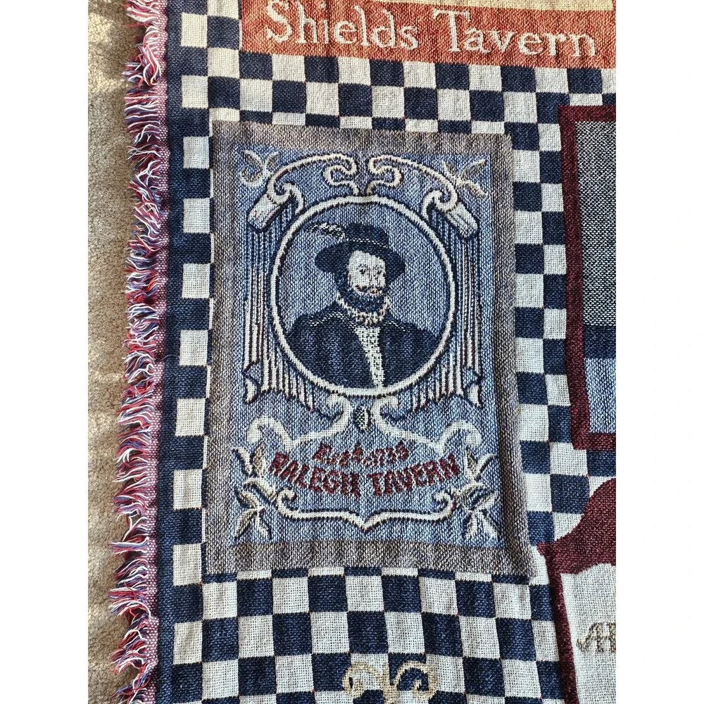Goodwin Weavers Colonial Williamsburg Tavern Throw Blanket Wall Tapestry 66x48